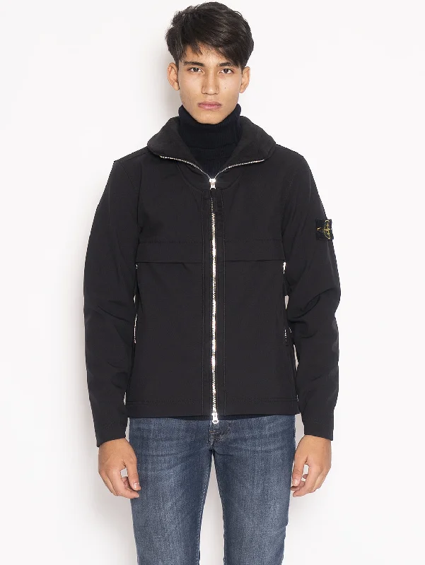 Women’s wrap jackets for cozy layering -Pilot Jacket in Soft Shell-R Q0122  Nero