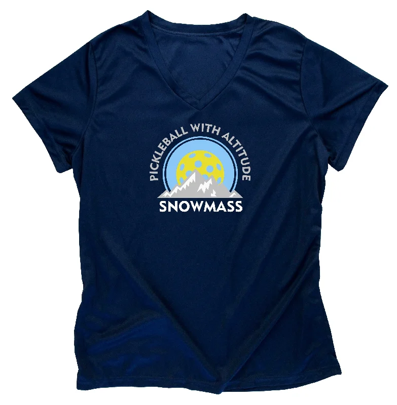 Women’s tank tops for summer comfort -Snowmass Colorado Pickleball Performance Ladies T-Shirt - Design 1