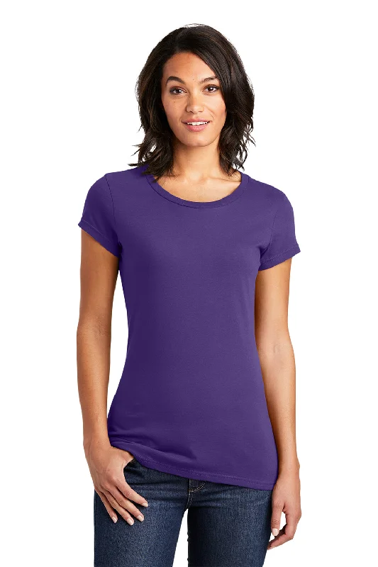 Women’s wrap shirts for casual chic -District Womens Very Important Short Sleeve Crewneck T-Shirt - Purple