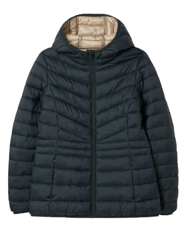 Women’s biker jackets for edgy look -Joules Kenley Showerproof Padded Coat with Hood