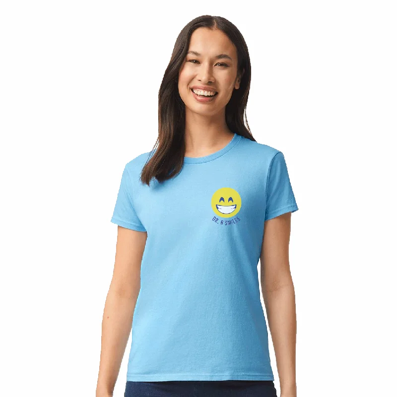 Women’s basic v-neck tops for versatile wear -Gildan Ladies Ultra Cotton T-Shirt, Printed