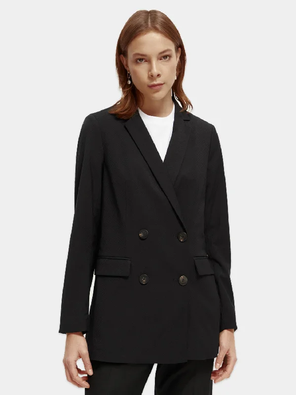 Women’s button-up jackets for classic style -Double-breasted tailored blazer