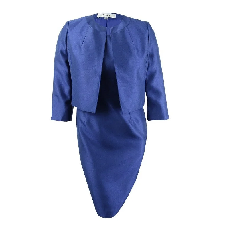 Women’s fur-lined jackets for added warmth -Le Suit Women's Shiny Flyaway Jacket & Dress Suit