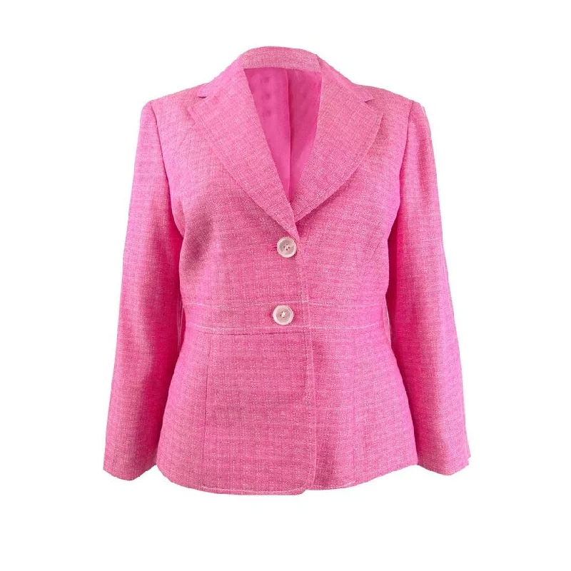 Women’s sport jackets for active wear -Kasper Women's Cross-Dyed Tweed Blazer