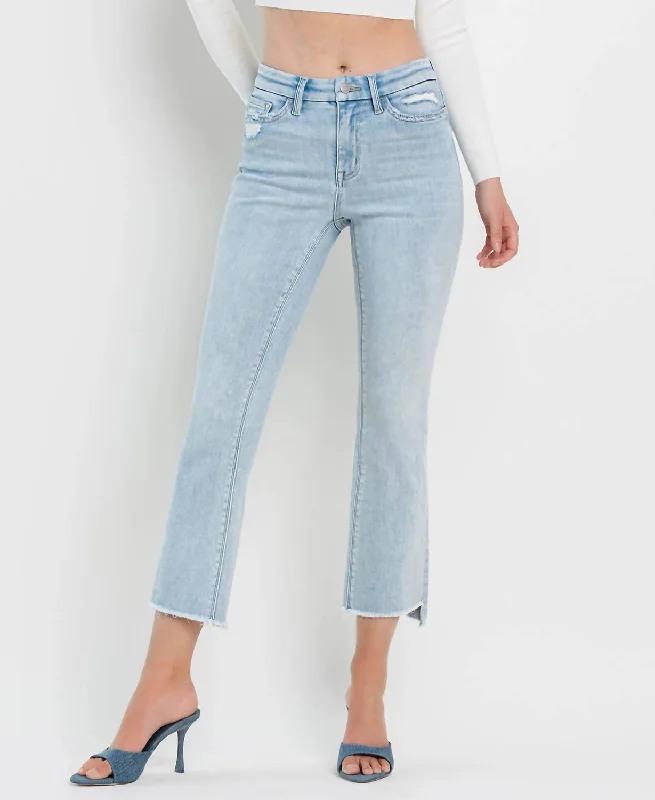 Women’s dress with pockets for practicality -Women’s cargo trousers for utility chic -She's My Type Flare Jeans In Light Wash