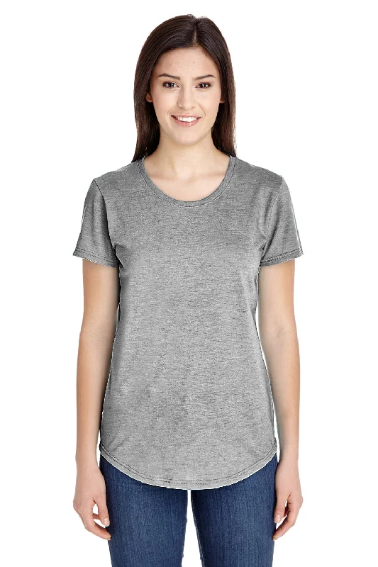 Women’s lace-up tops for edgy vibe -Gildan Womens Short Sleeve Crewneck T-Shirt - Heather Grey - Closeout