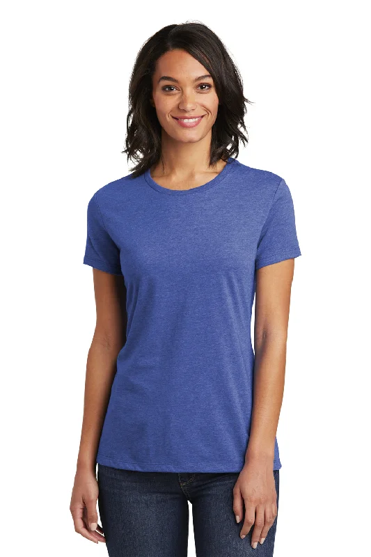 Women’s one-shoulder tops for trendy look -District Womens Very Important Short Sleeve Crewneck T-Shirt - Royal Blue Frost