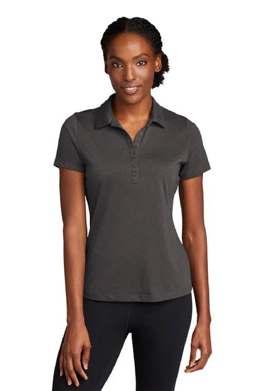 Women’s split-neck tops for modern twist -Sport-Tek Womens Strive Moisture Wicking Short Sleeve Polo Shirt - Graphite Grey