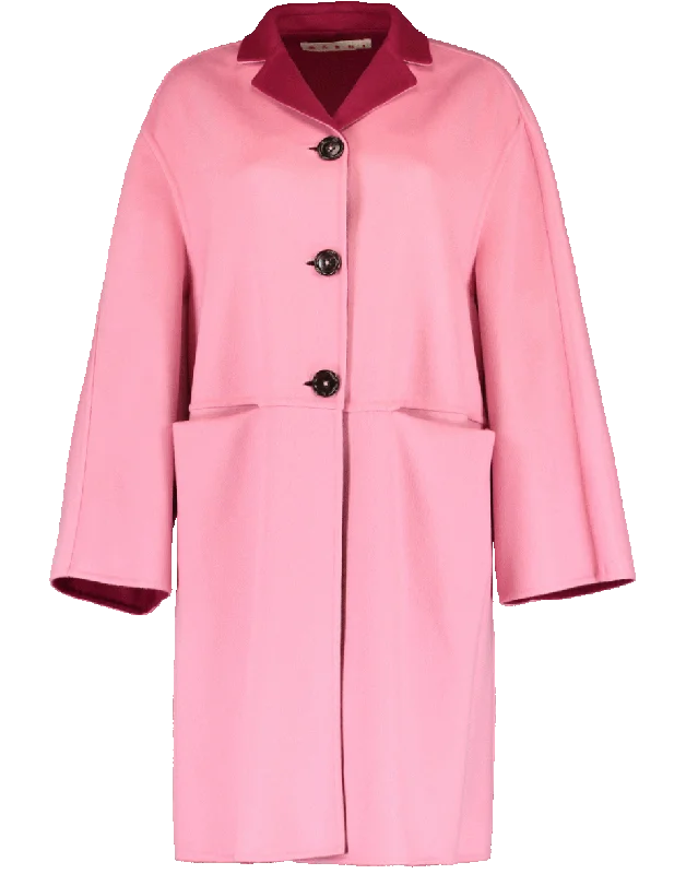 Women’s cashmere coats for luxury warmth -Reversible Coat