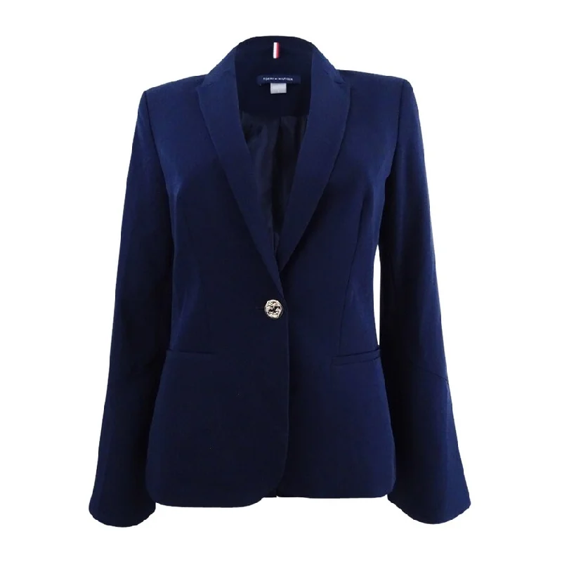 Women’s wrap-around jackets for chic look -Tommy Hilfiger Women's Bell-Sleeve Blazer