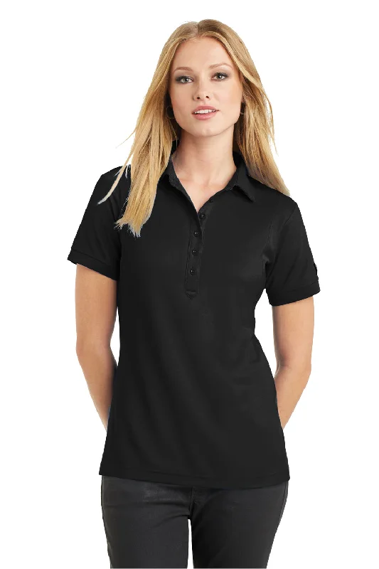 Women’s long-sleeve tops for cooler days -Ogio Womens Jewel Moisture Wicking Short Sleeve Polo Shirt - Blacktop