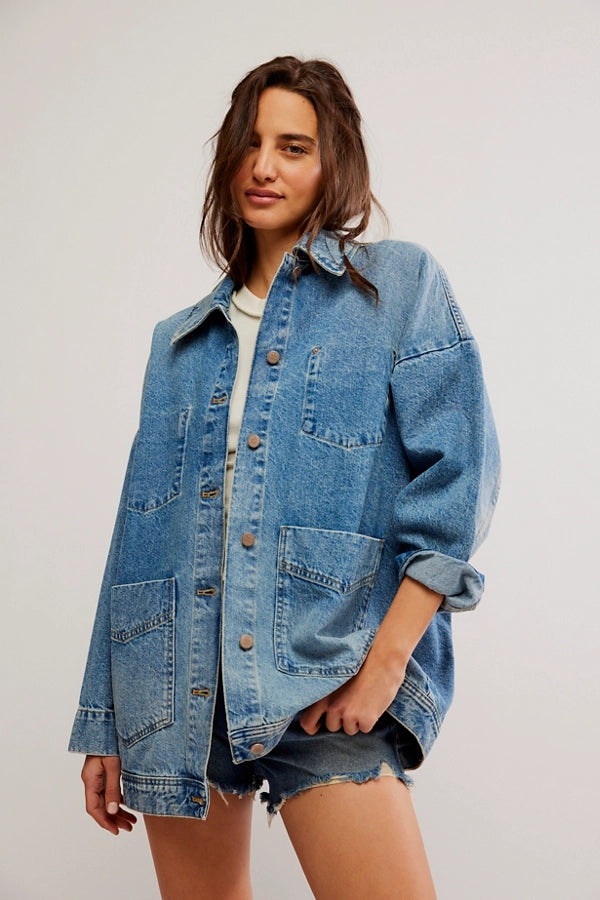 Women’s long-sleeve jackets for layered warmth -Avery Denim Jacket