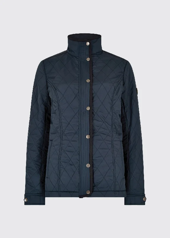 Women’s floral print jackets for vibrant fashion -Camlodge Quilted Jacket - Navy