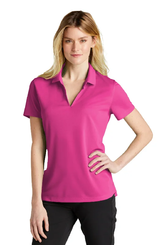 Women’s fitted tops for modern look -Nike Womens Dri-Fit Moisture Wicking Micro Pique 2.0 Short Sleeve Polo Shirt - Vivid Pink