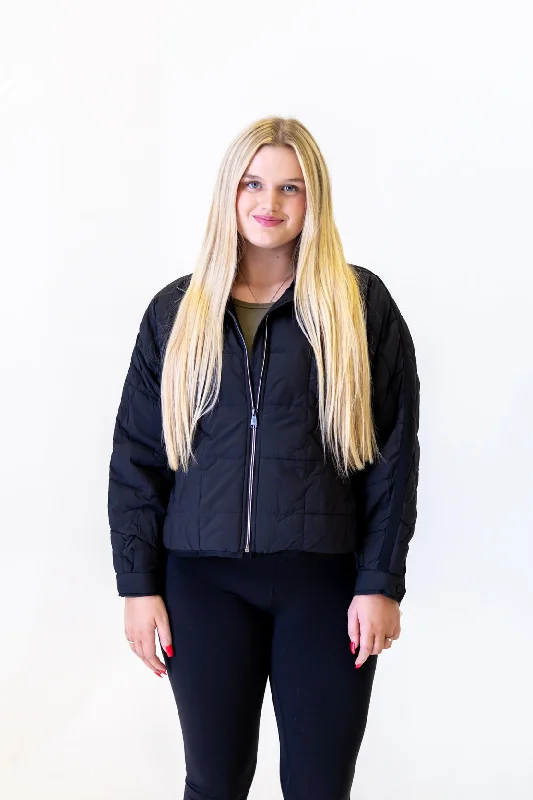 Women’s rain jackets for wet weather protection -Pippa Packable Puffer Jacket | Black