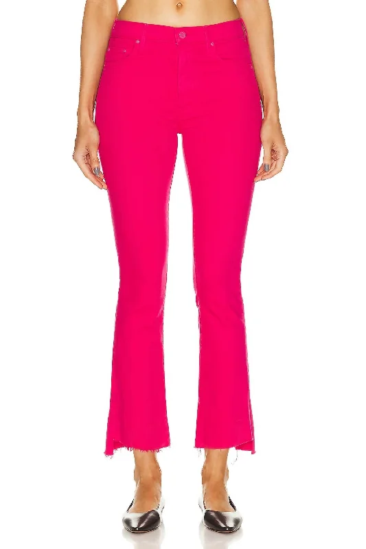 Women’s A-line maxi dresses for comfortable elegance -Women’s pleated wide-leg pants for fashion-forward style -Insider Crop Step Fray Jeans In Raspberry Sorbet