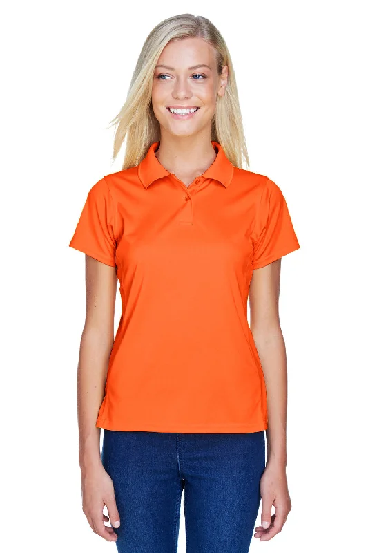 Women’s polo tops for sporty chic -Harriton Womens Polytech Moisture Wicking Short Sleeve Polo Shirt - Team Orange - Closeout