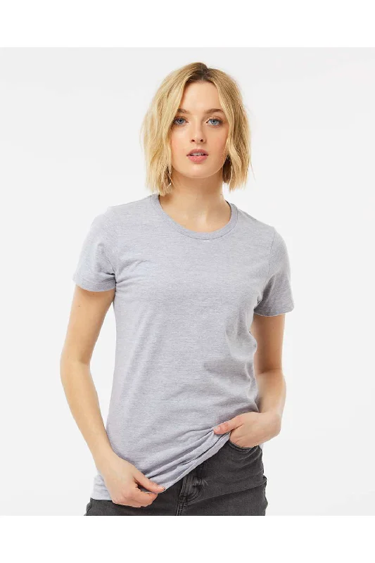 Women’s fitted shirts for tailored look -Tultex Womens Premium Short Sleeve Crewneck T-Shirt - Heather Grey - Closeout