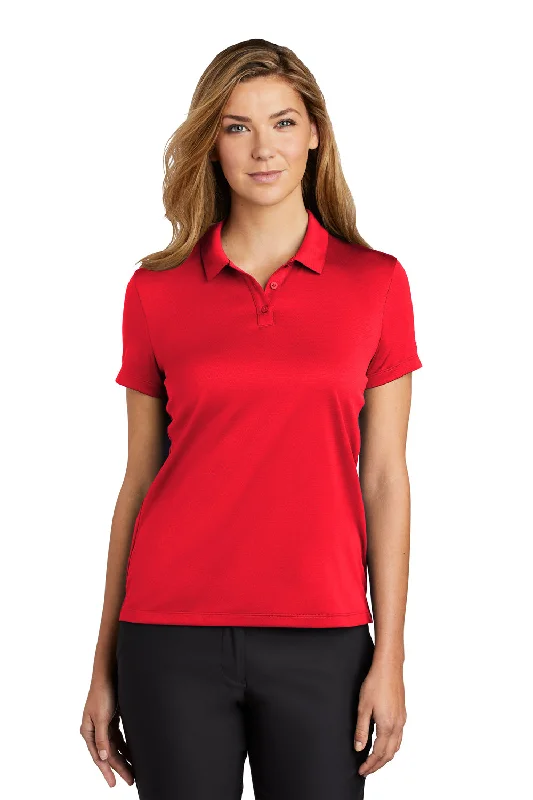 Women’s halter neck tops for elegant touch -Nike Womens Essential Dri-Fit Moisture Wicking Short Sleeve Polo Shirt - University Red