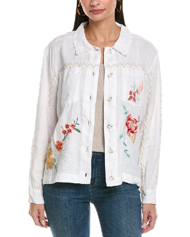 Women’s cardigan jackets for casual comfort -Johnny Was Relaxed Linen Jacket