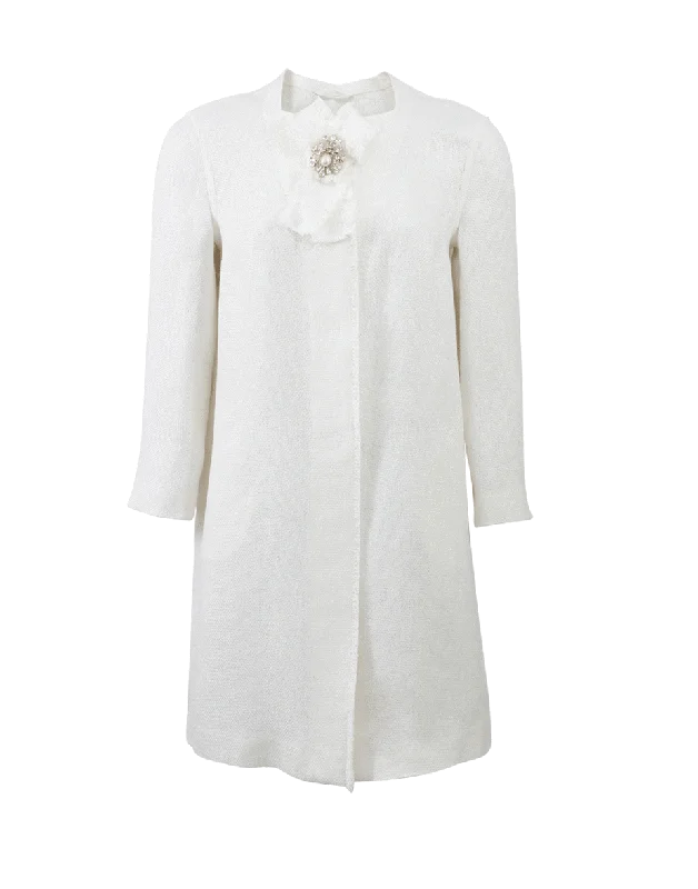 Women’s wrap-around coats for elegant appeal -Linen Driving Coat