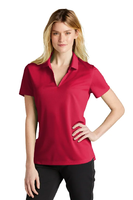 Women’s puffy sleeve tops for playful look -Nike Womens Dri-Fit Moisture Wicking Micro Pique 2.0 Short Sleeve Polo Shirt - University Red