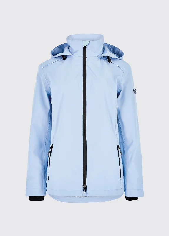 Women’s bomber jackets for sporty style -Garryvoe Waterproof Jacket - Light Sky