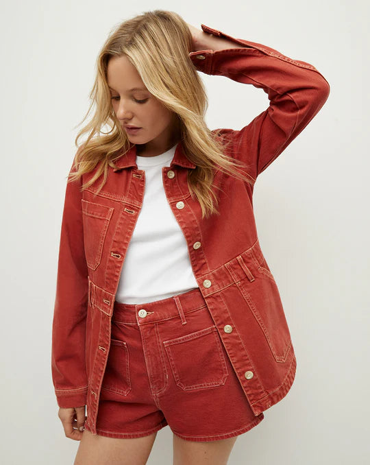 Women’s cargo jackets for utility style -Anzu Jacket Brick Red