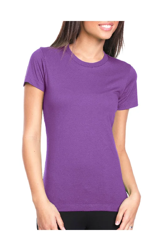 Women’s tunic tops for versatile fashion -Next Level Womens Boyfriend Fine Jersey Short Sleeve Crewneck T-Shirt - Purple Berry - Closeout