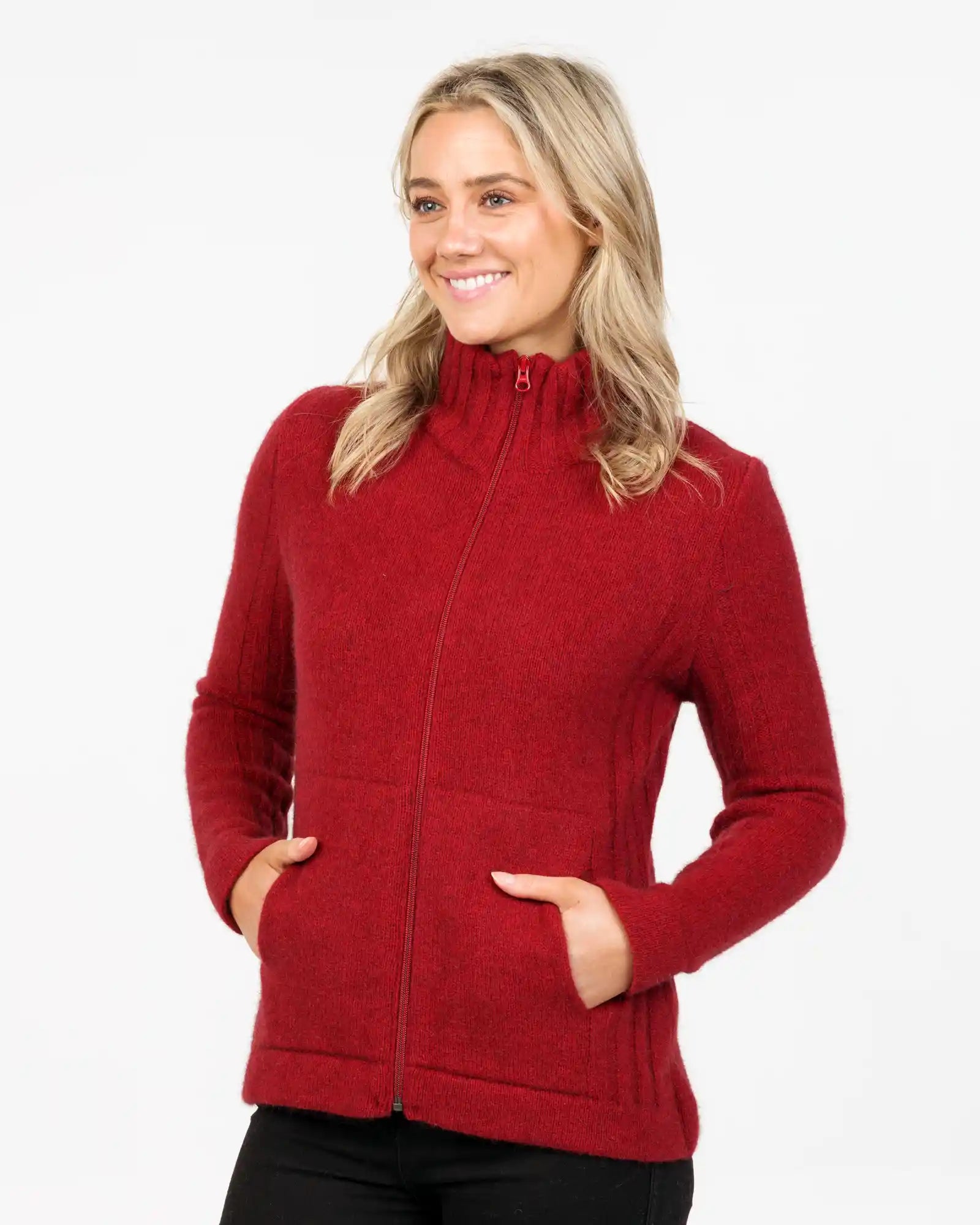 Women’s bomber jackets with zippers for trendy look -Berry Women's Essential Jacket in Possum Merino - NS832