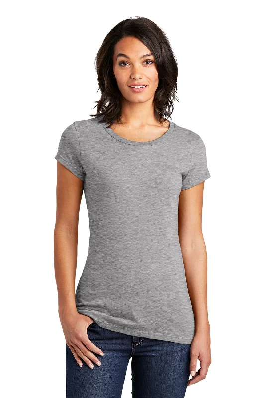 Women’s silk blouses for sophisticated look -District Womens Very Important Short Sleeve Crewneck T-Shirt - Heather Light Grey