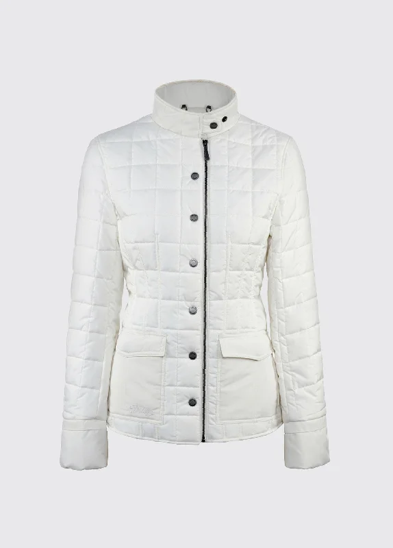 Women’s wrap-around jackets for chic look -Carra Womens Quilted Jacket - Sail White