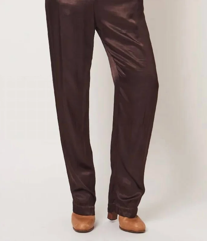 Women’s pleated dresses for textured elegance -Women’s maternity pants for comfortable wear -Bianca Pant In Chocolate