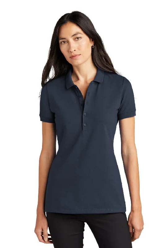 Women’s velvet tops for luxurious feel -Mercer+Mettle Womens Moisture Wicking Short Sleeve Polo Shirt - Night Navy Blue