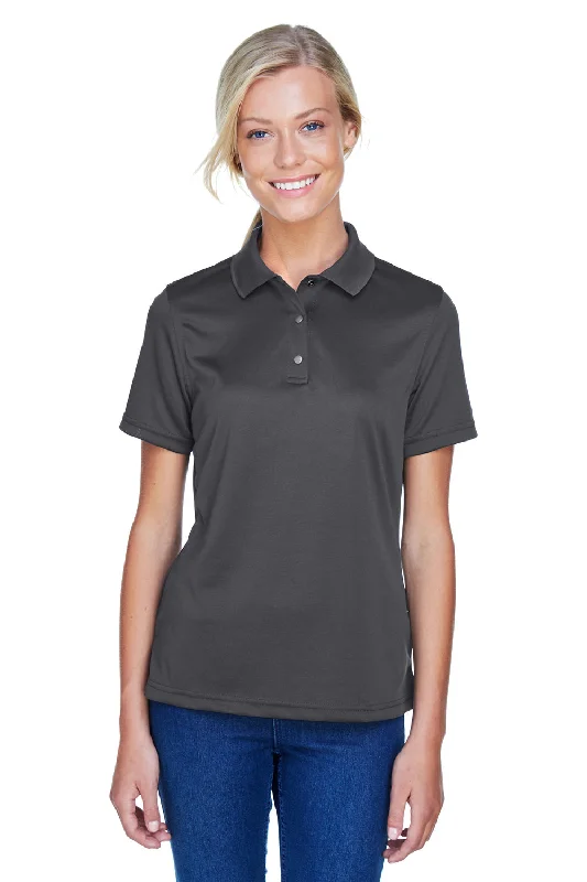 Women’s silk tops for luxury style -Harriton Womens Advantage Moisture Wicking Short Sleeve Polo Shirt - Dark Charcoal Grey