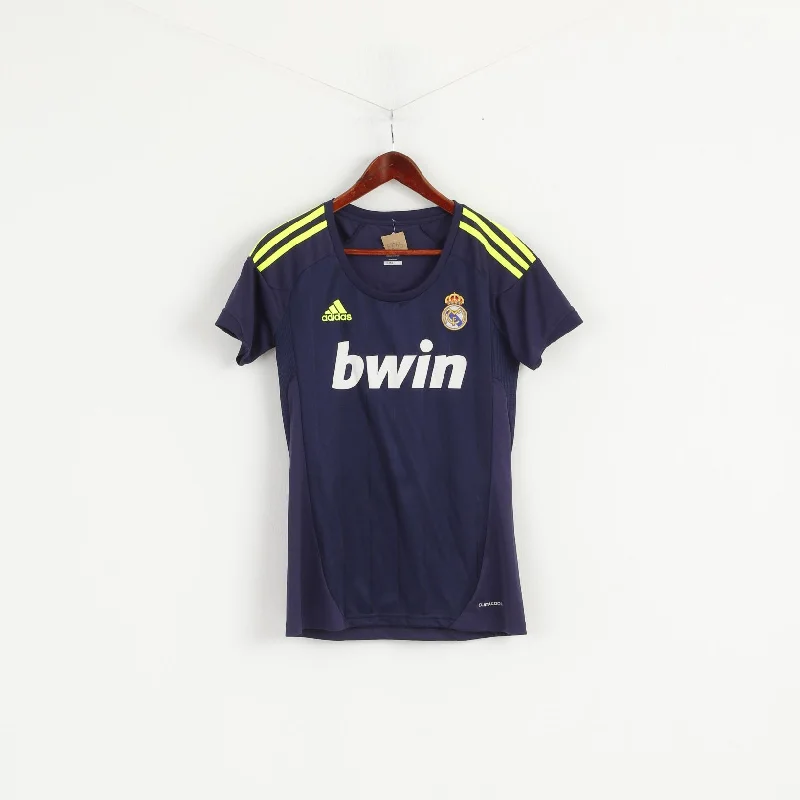 Women’s graphic print tops for expressive fashion -Adidas Real Madrid Women M Shirt Blue Football Club Ozil #10 Jersey Top