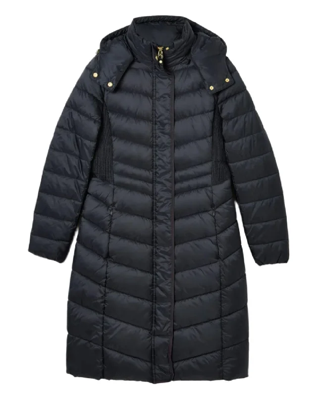 Women’s faux fur trimmed jackets for cozy luxury -Joules Pembury Showerproof Longline Padded Coat