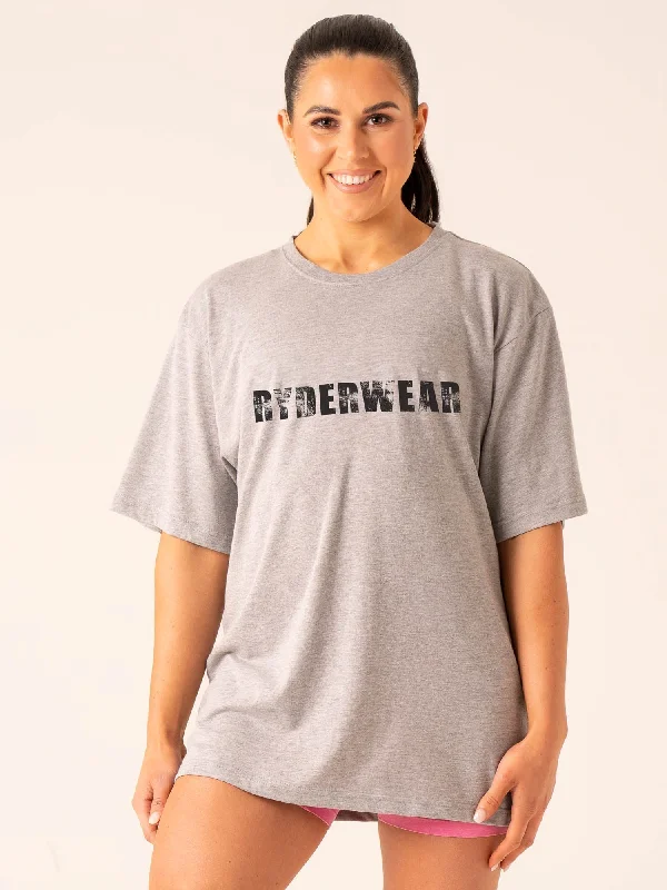 Women’s casual tops for everyday wear -Training T-Shirt - Grey Marl