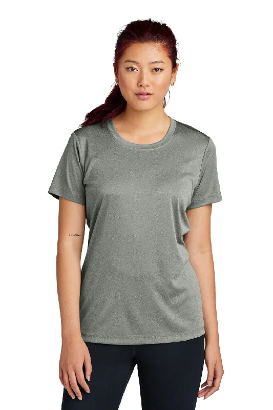 Women’s silk blouses for sophisticated look -Sport-Tek Womens Competitor Moisture Wicking Short Sleeve Crewneck T-Shirt - Heather Concrete Grey