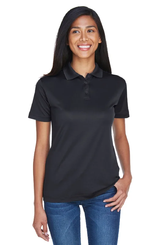 Women’s silk tops for luxury style -UltraClub Womens Cool & Dry Moisture Wicking Short Sleeve Polo Shirt - Black