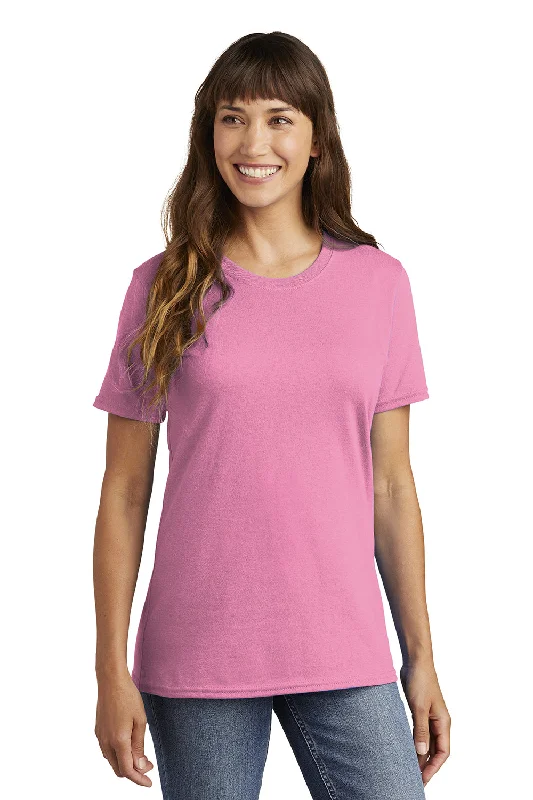 Women’s basic tops for everyday wardrobe -Port & Company Womens Core Short Sleeve Crewneck T-Shirt - Candy Pink