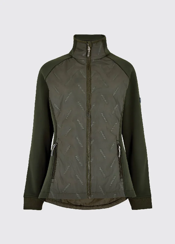 Women’s open-front jackets for easy layering -Ferndale performance jacket - Pesto