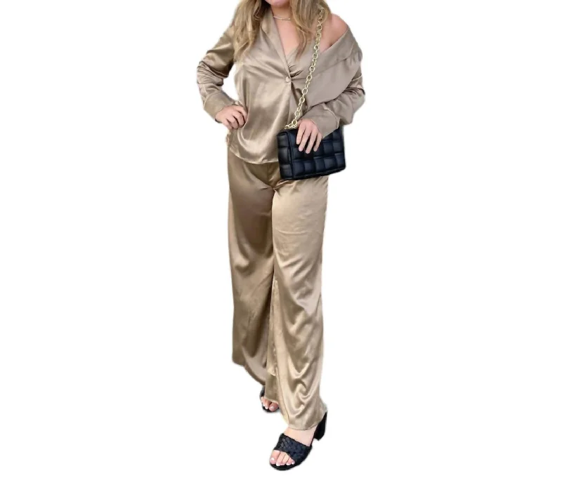 Women’s printed maxi dresses for bold style -Women’s dress pants for professional attire -Positively Alluring Pants In Tan