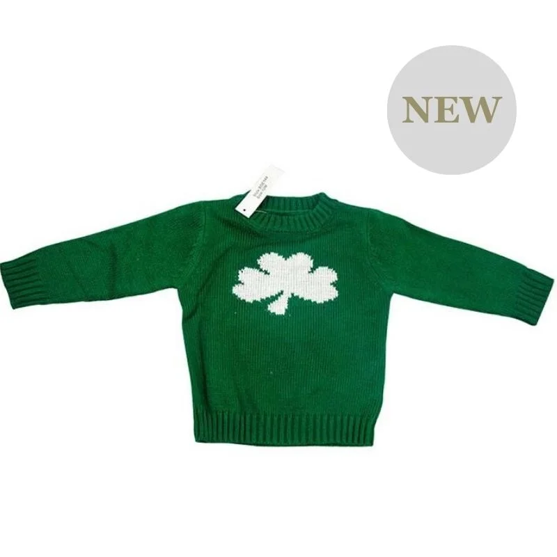 Women’s solid color tops for versatile outfits -Irish Shamrock Children Sweater