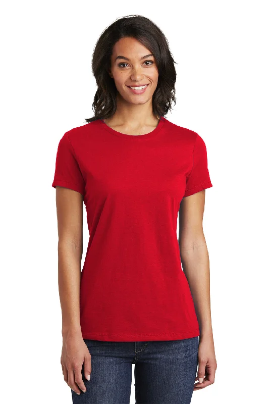 Women’s relaxed fit tops for everyday wear -District Womens Very Important Short Sleeve Crewneck T-Shirt - Classic Red