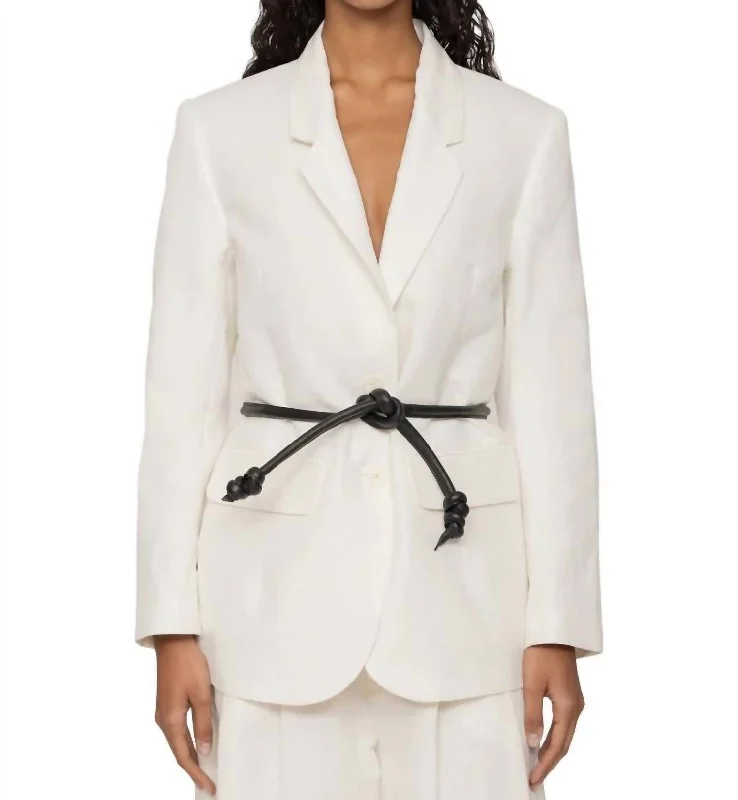 Women’s cropped blazers for modern look -Lara Jacket In White