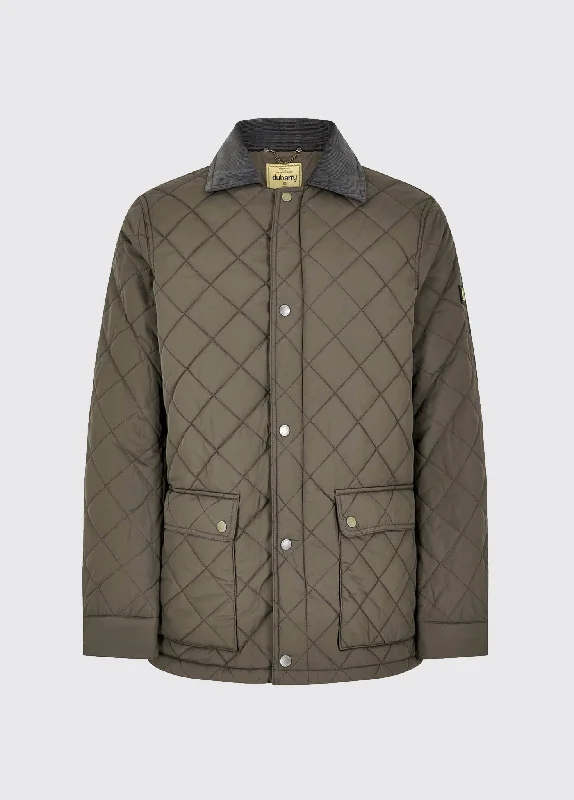 Women’s long jackets for extra warmth -Adare Quilted Jacket - Smoke