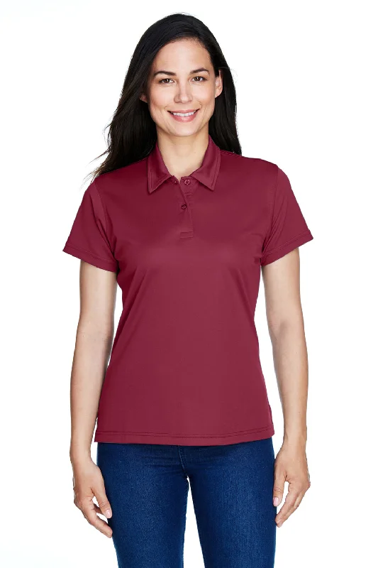 Women’s striped tops for nautical-inspired fashion -Team 365 Womens Command Performance Moisture Wicking Short Sleeve Polo Shirt - Maroon