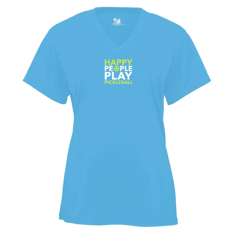 Women’s turtleneck tops for cool weather -Lavallette Pickleball Ladies Performance T-Shirt - Happy People Play Pickleball