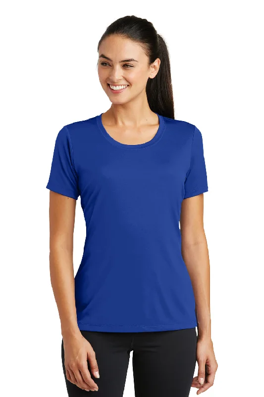 Women’s sweatshirt tops for casual outfits -Sport-Tek Womens Tough Moisture Wicking Short Sleeve Crewneck T-Shirt - True Royal Blue - Closeout